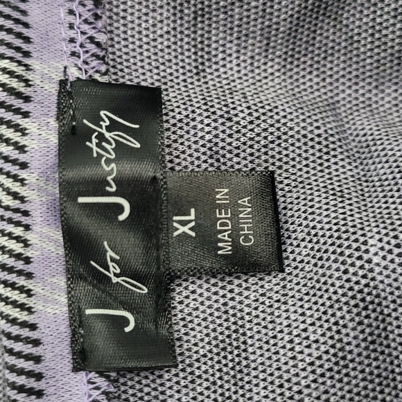 J For Justify Crop Top Tank Striped Checkered Cups Slightly Paded Size XL - Picture 5 of 6